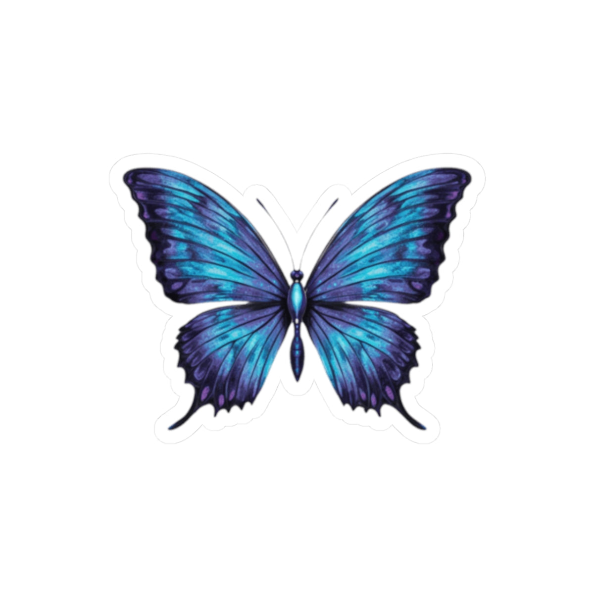 Blue Butterfly Sticker