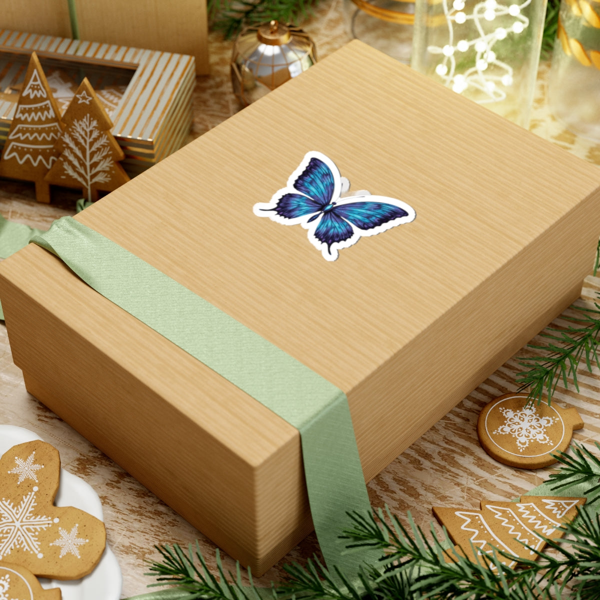 Blue Butterfly Sticker